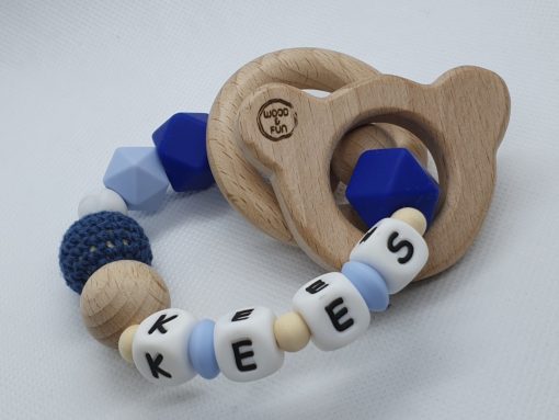 Bijtring met naam-Bijtring naam-design "Kees"-Wood & Fun