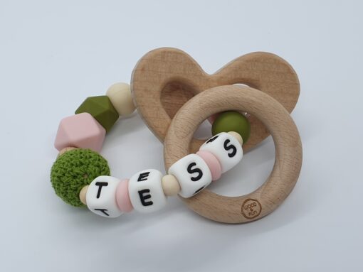 Bijtring met naam-Bijtring naam-design "Tess"-Wood & Fun